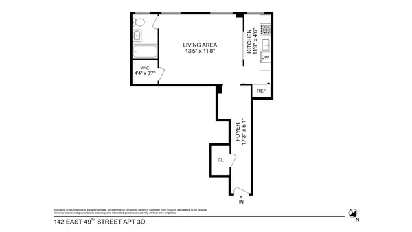 $335,000 | 142 East 49th Street, Unit 3D | Midtown East