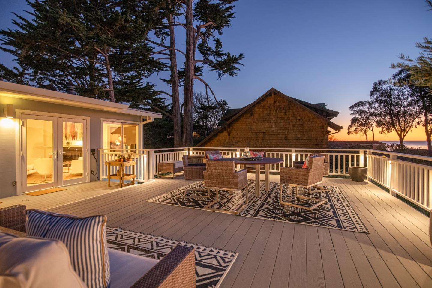 404 Arbolado Drive La Selva Beach, CA 95076 - Photo 21 of 36 a balcony with wooden floor and furniture