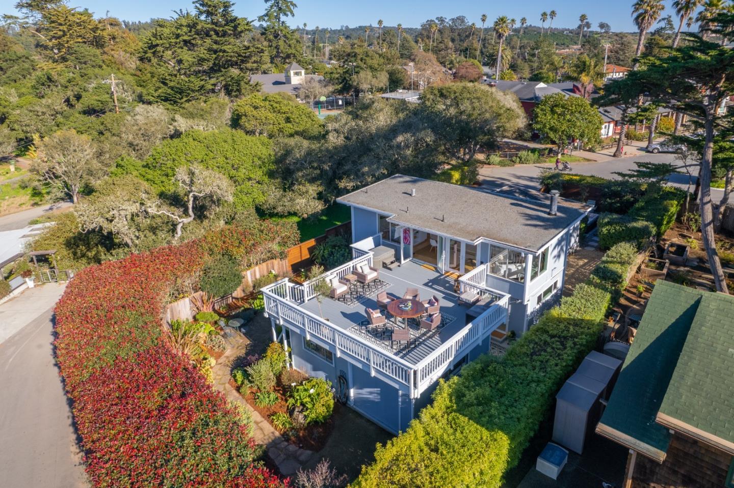 404 Arbolado Drive La Selva Beach, CA 95076 - Photo 30 of 36 an aerial view of a house with a garden