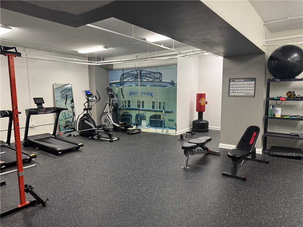 306 Fourth Avenue, Unit 1602 Pittsburgh, PA 15222 - Photo 29 of 31 a view of a room with gym equipment