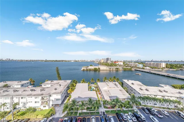 a view of a lake with balcony