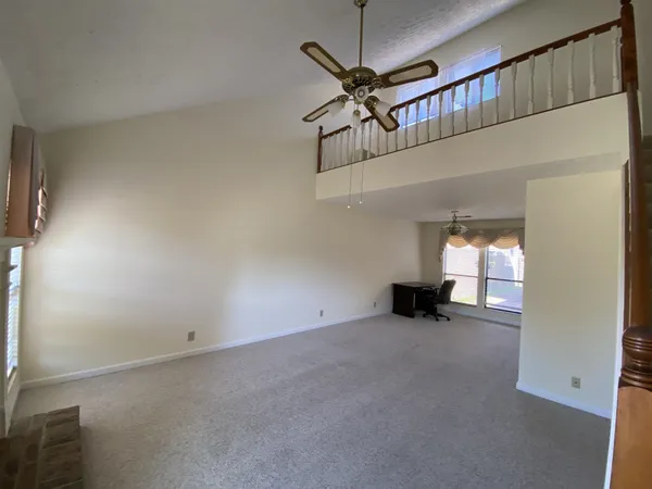 a view of a livingroom with a fireplace
