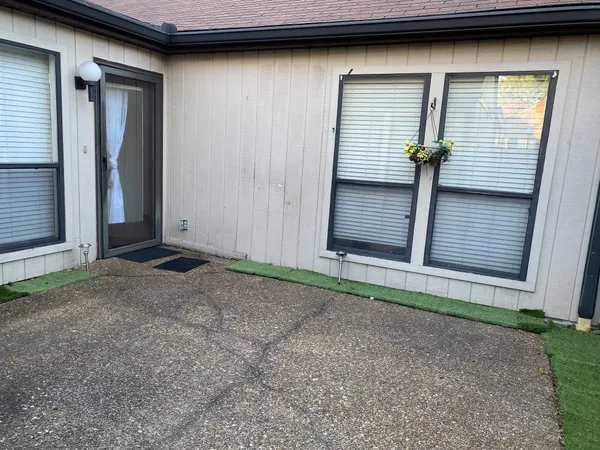 a backyard of a house