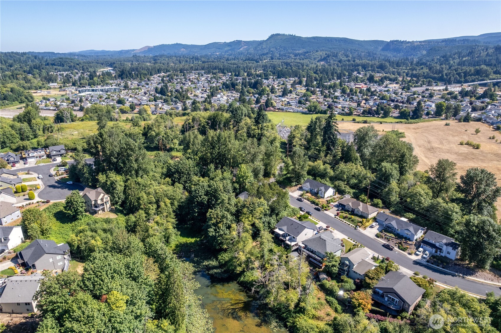 175 Shoreview Drive Kelso, WA 98626 - Photo 30 of 35 an aerial view of residential house with outdoor space and trees all around