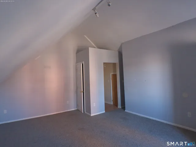 an empty room with closet