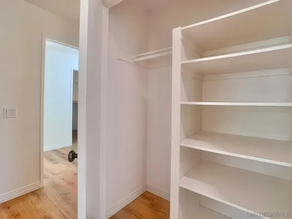 a close view of closet