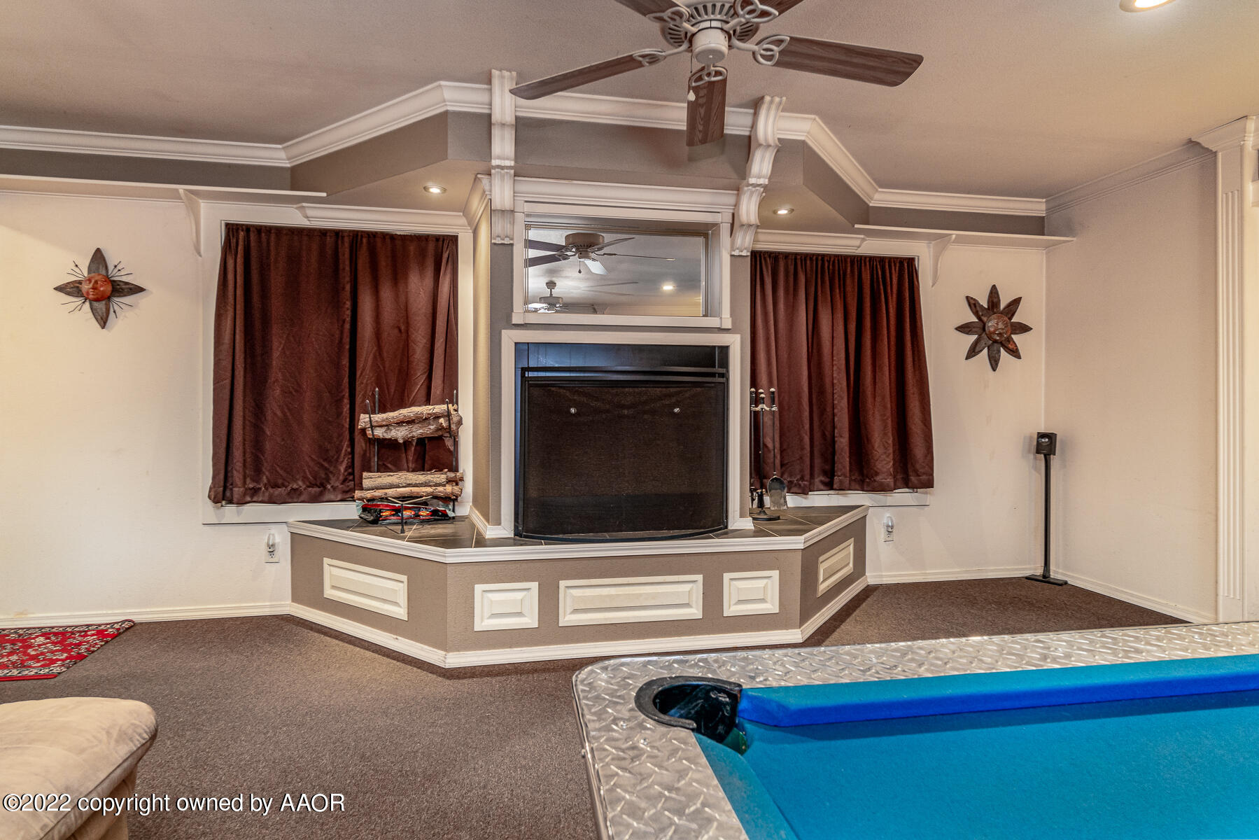 23350 Brown Road Canyon, TX 79015 - Photo 23 of 50 a living room with furniture and a fireplace