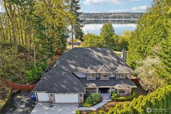 a aerial view of a house