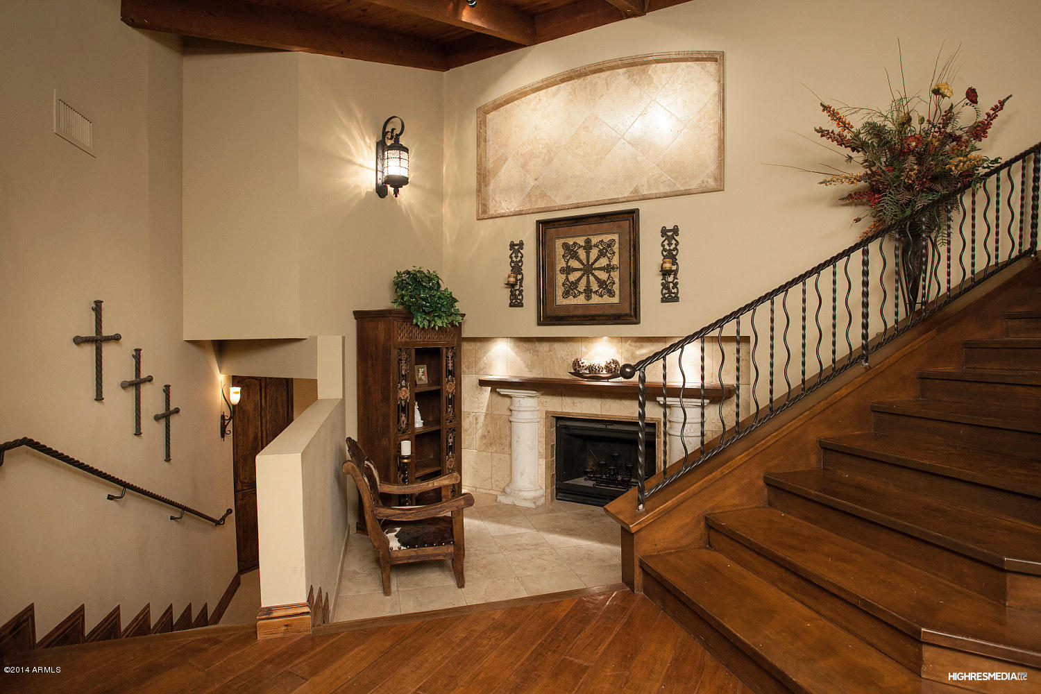 CONVERSATION AREA WITH FIREPLACE