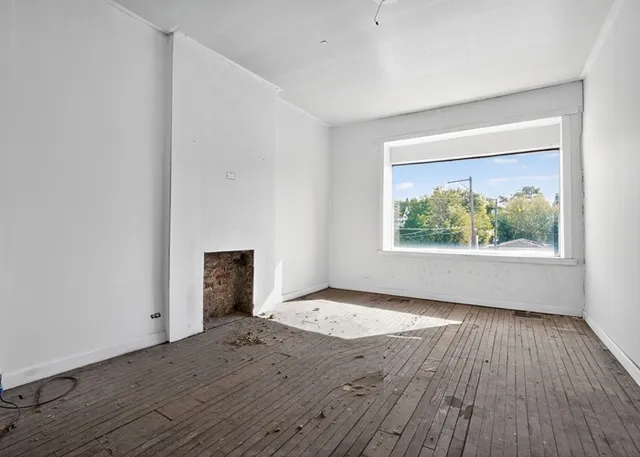 an empty room with a window