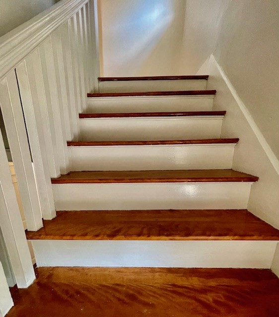 44 Boardman Street Worcester, MA 01606 - Photo 6 of 29 a view of staircase with wooden floor