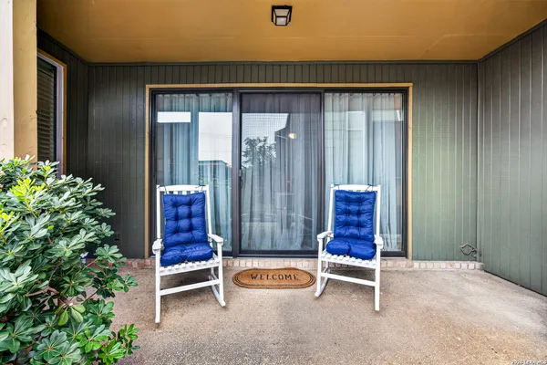 an outdoor space with porch
