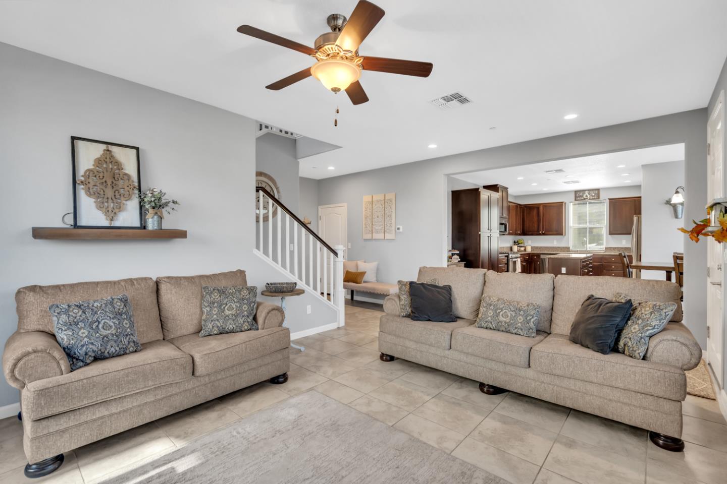 2284 Province Place Hughson, CA 95326 - Photo 8 of 53 a living room with furniture and a view of kitchen