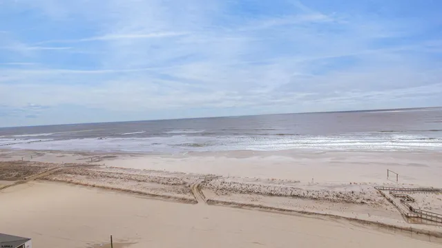 a view of an ocean and beach