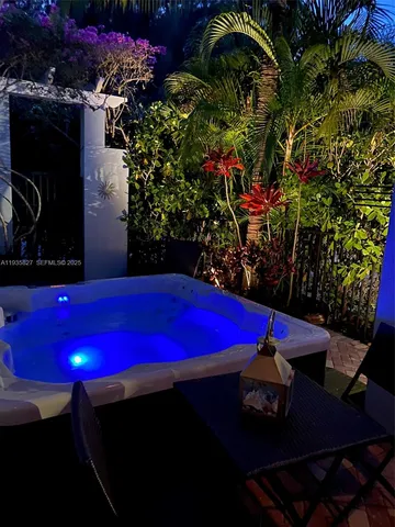 a view of a bench in the balcony