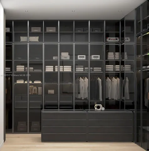 a view of a walk in closet