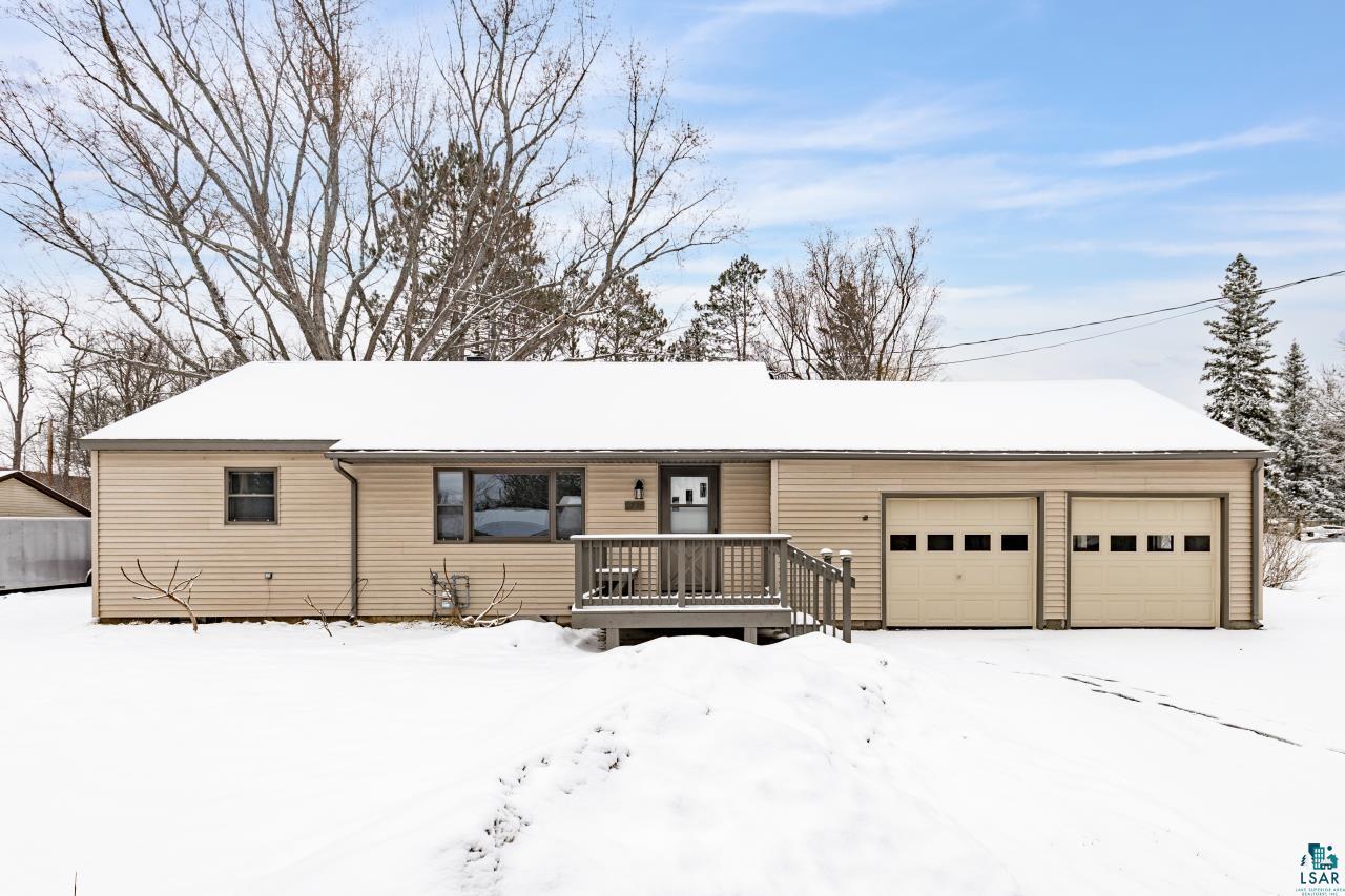 3754 Carlton Street Barnum, MN 55707 - Photo 12 of 52 Ranch-style house featuring a wooden deck and a garage