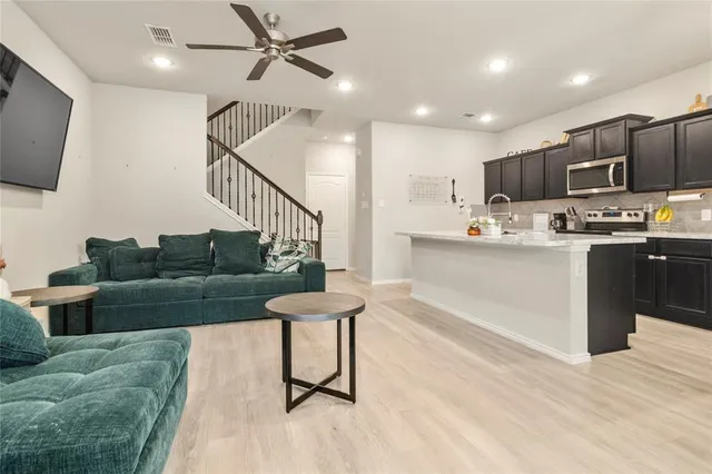 a balcony with lake view