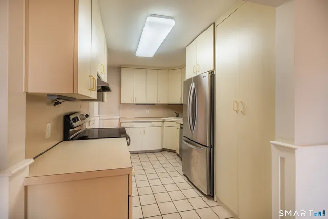 a view of a balcony with wooden floor