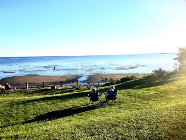 a view of a ocean with beach