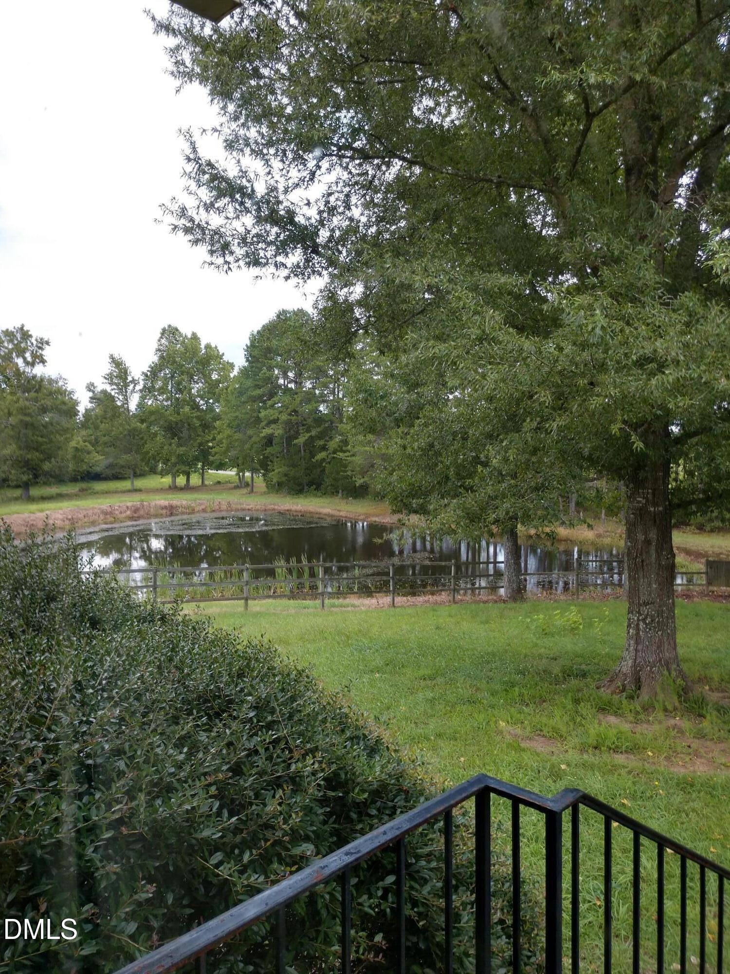 a view of lake from balcony