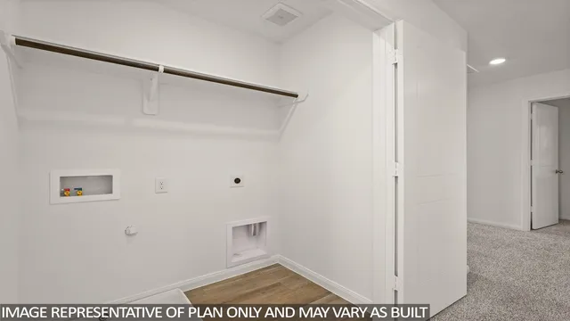 a view of a closet in a room