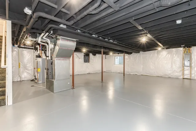 a view of a water heater room
