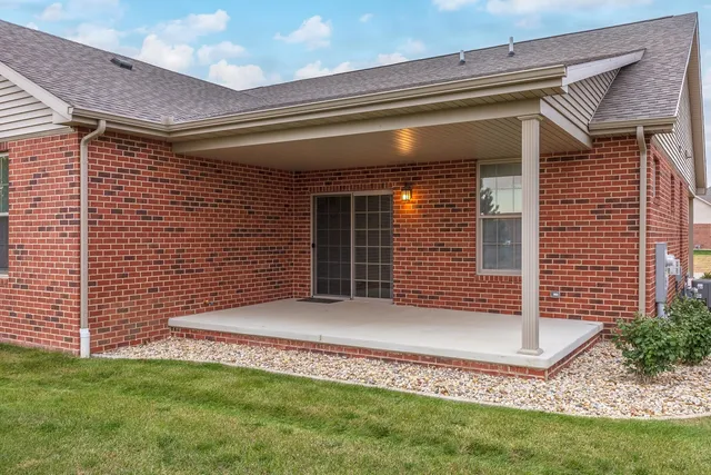 a view of a entryway door front of house