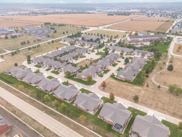 an aerial view of a city