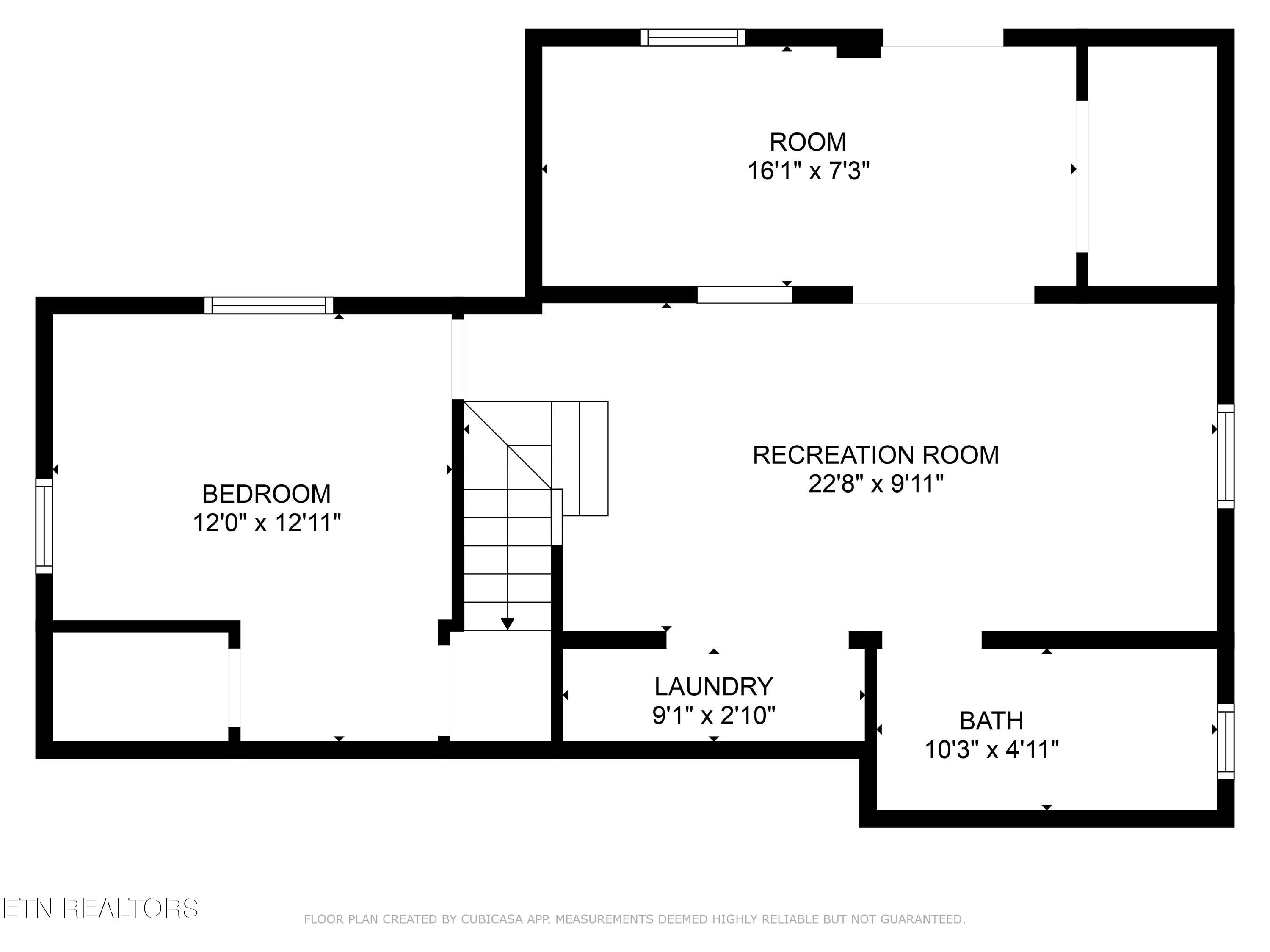 1600 Berry Road Knoxville, TN 37920 - Photo 33 of 33 Lower Level Floor Plan
