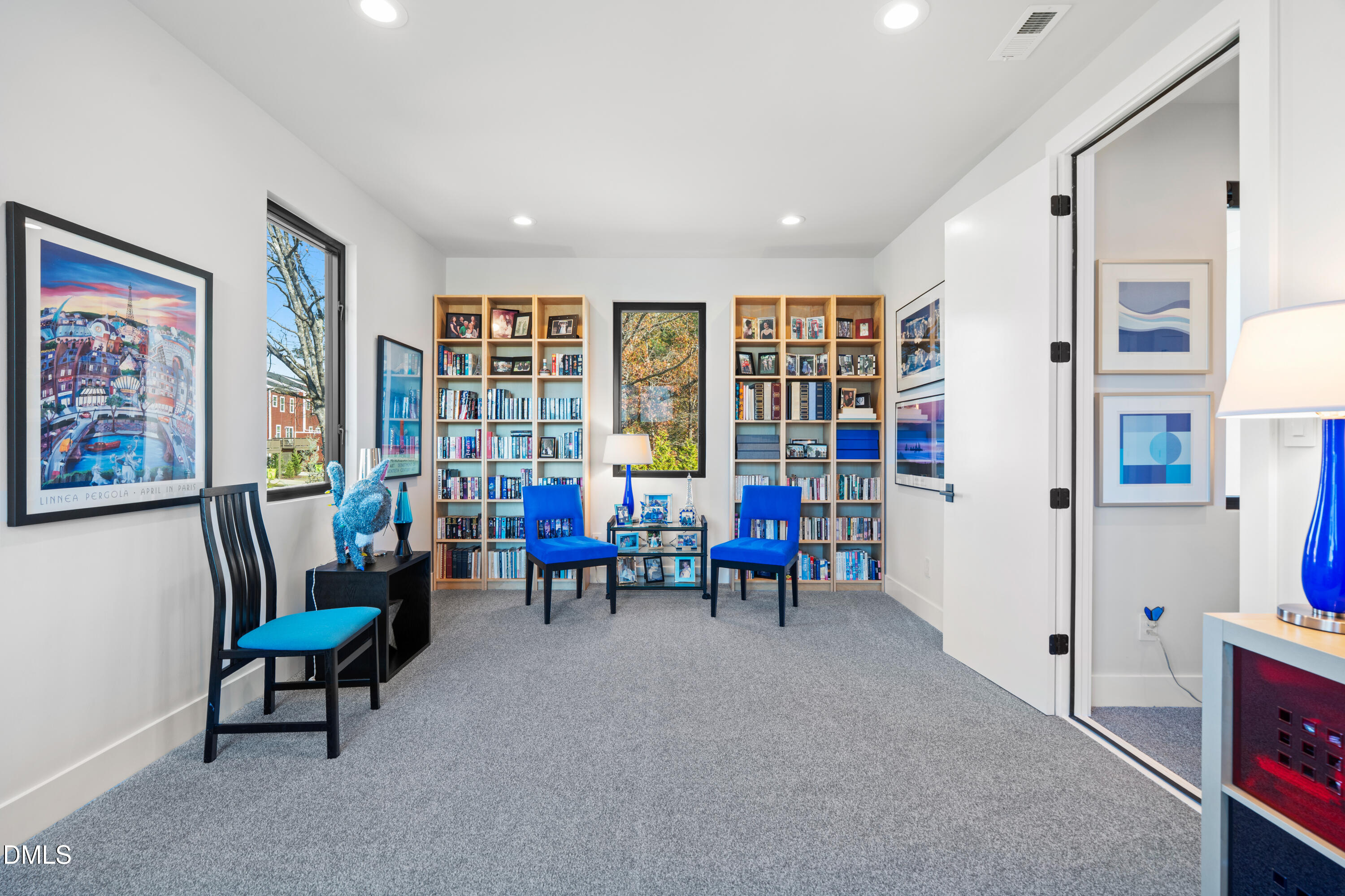132 Edward Booth Lane Durham, NC 27713 - Photo 43 of 75 a living room with furniture and large windows