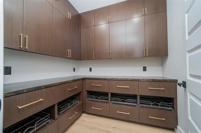 a view of a storage and utility room