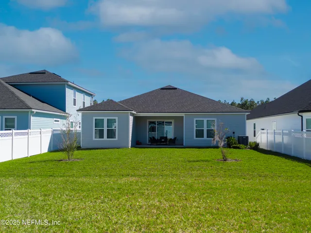 a house view with a garden space