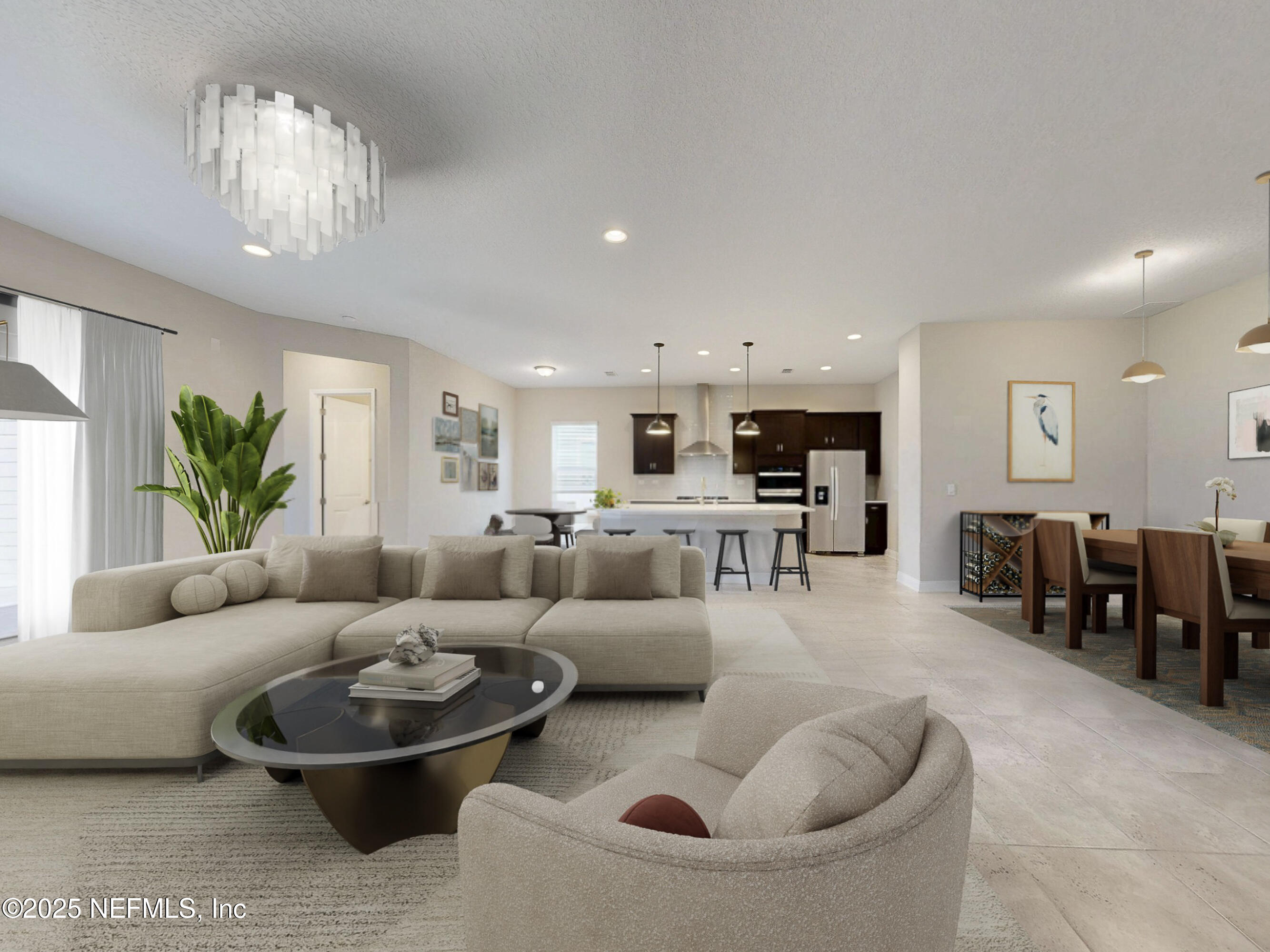 158 Holly Rdg Way St. Augustine, FL 32092 - Photo 9 of 46 a living room with furniture and a chandelier