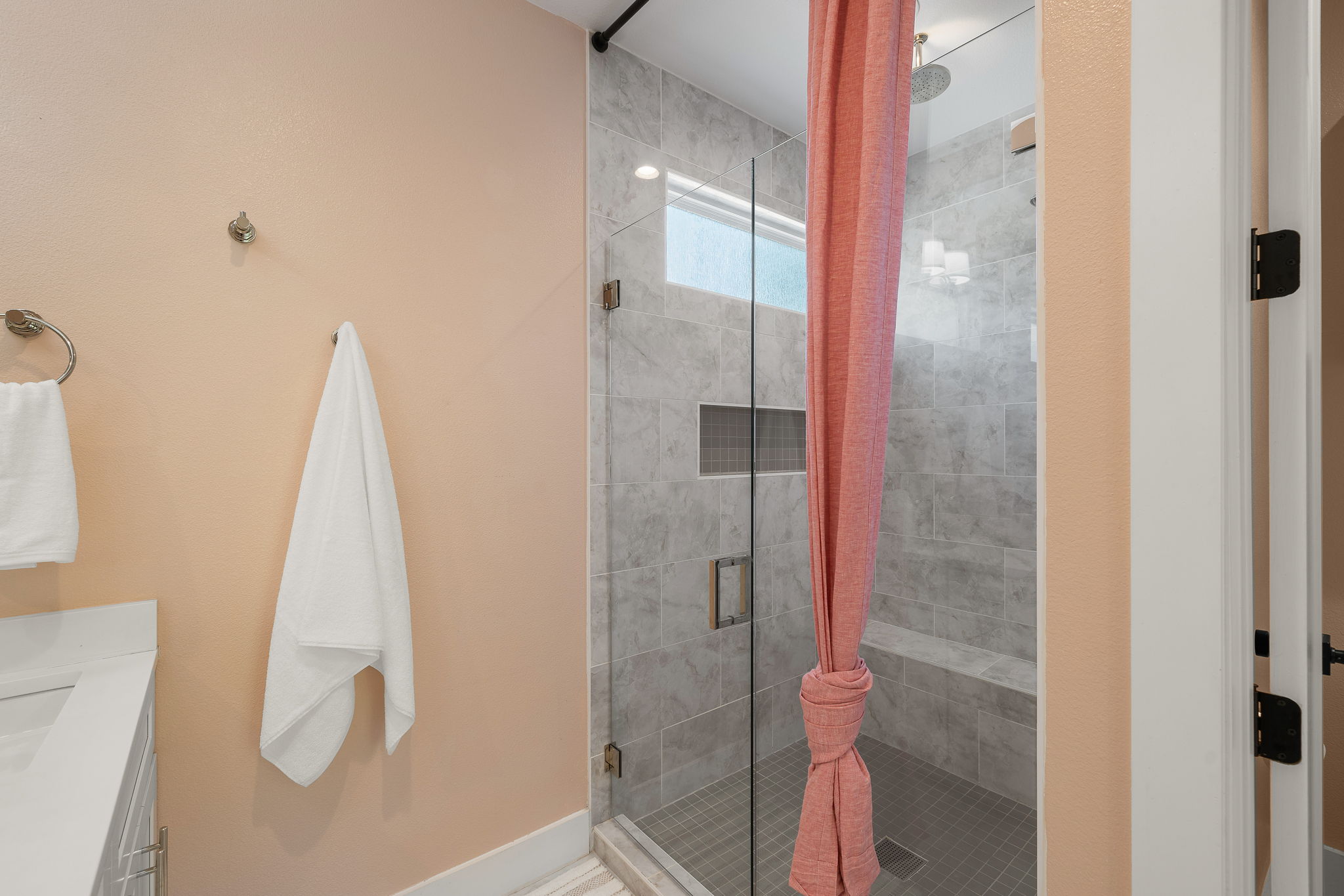 1201 Luna Street Austin, TX 78721 - Photo 21 of 31 Bathroom featuring vanity and a stall shower