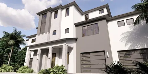 front view of a house with a small yard