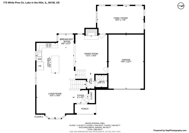 $500,000 | 775 White Pine Circle, Lake In The Hills, IL 60156