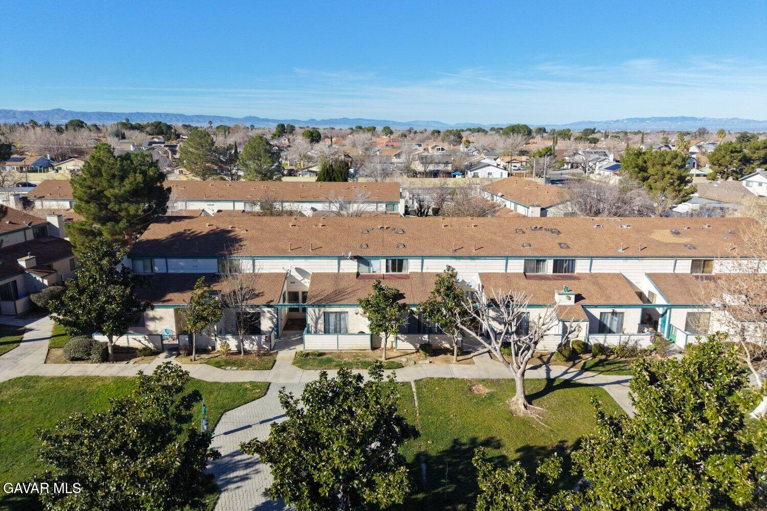 44526 15th Street East, Unit 4 Lancaster, CA 93535 - Photo 52 of 52 aerial view of a house with a lake view