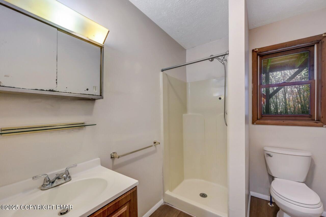 38 Spokane Road Albrightsville, PA 18210 - Photo 35 of 69 a bathroom with a sink toilet and shower