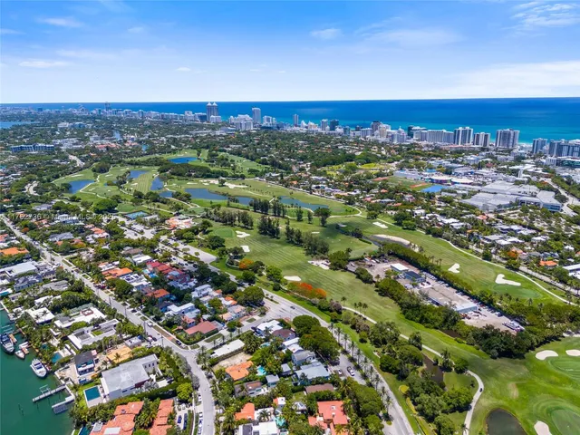 a view of a city with an ocean