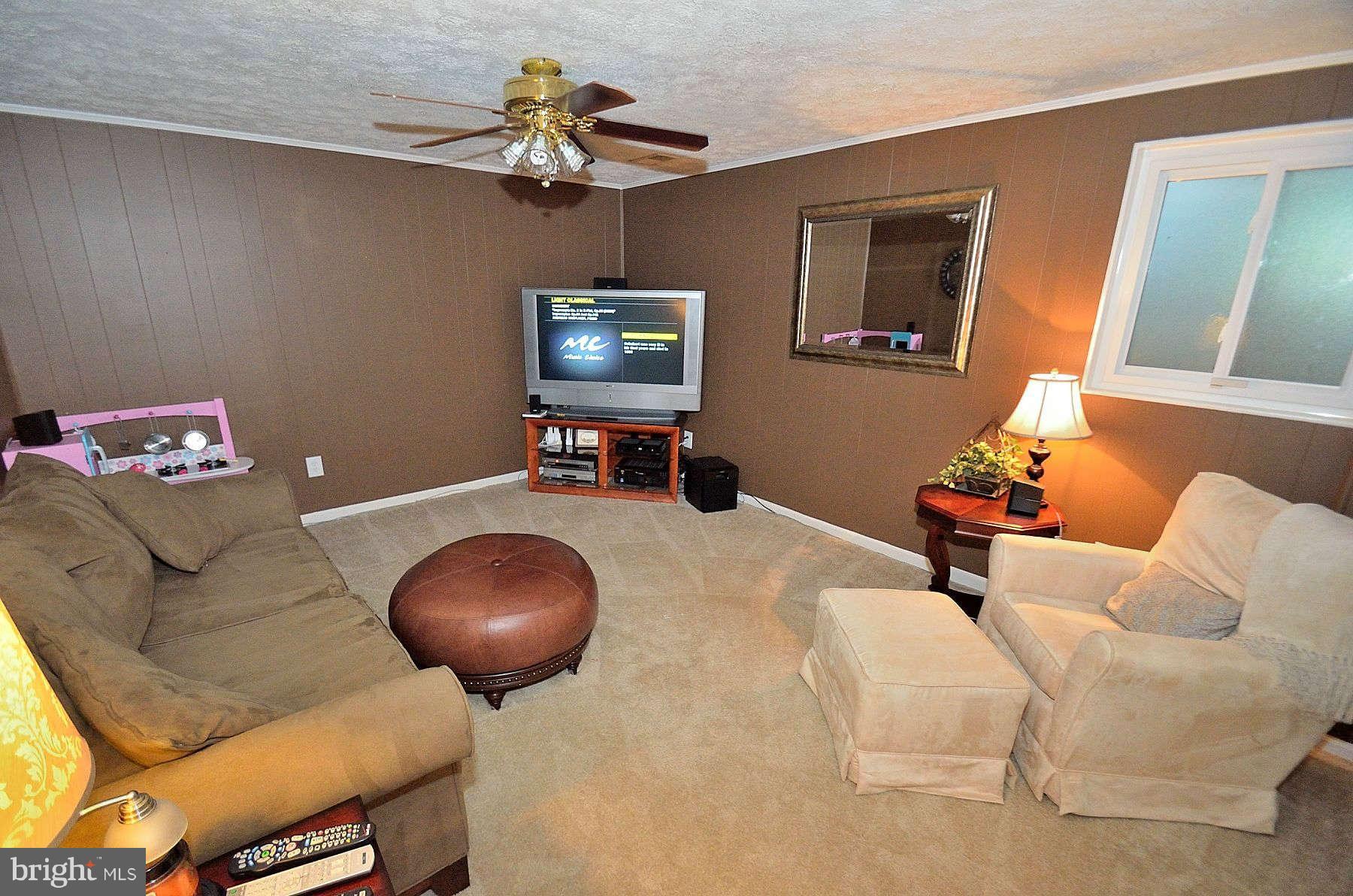 8521 Forrester Boulevard Springfield, VA 22152 - Photo 22 of 28 a living room with furniture and a screen