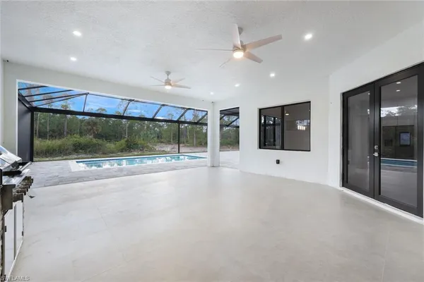 a view of an indoor basketball court
