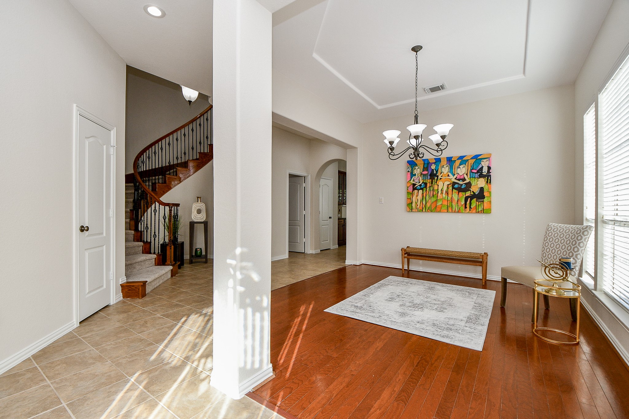 45 Cherry Hills Houston, TX 77064 - Photo 6 of 49 a view of a hallway view with living room and dining room view