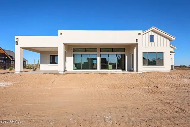 a front view of a house with windows