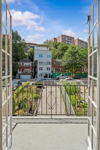 a front view of a multi story residential apartment building