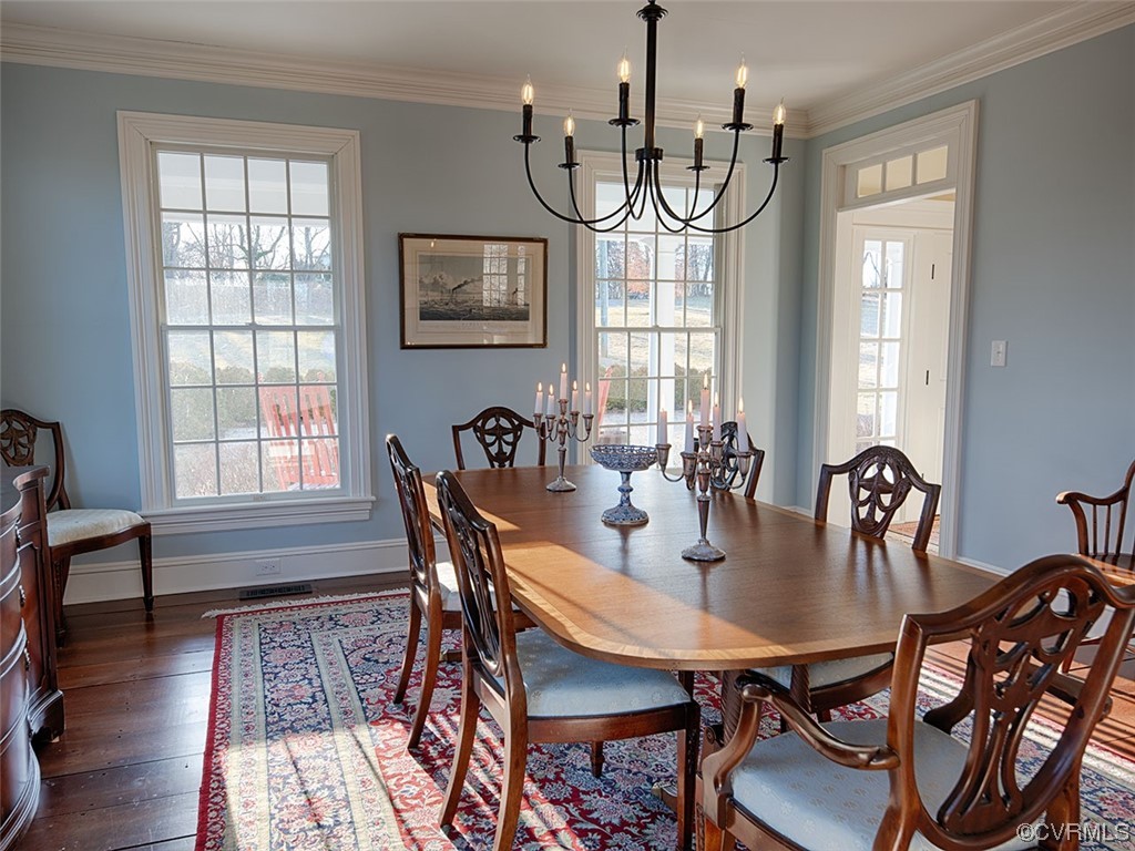 1712 Novum Church Road Reva, VA 22735 - Photo 10 of 40 a view of a dining room with furniture window and wooden floor
