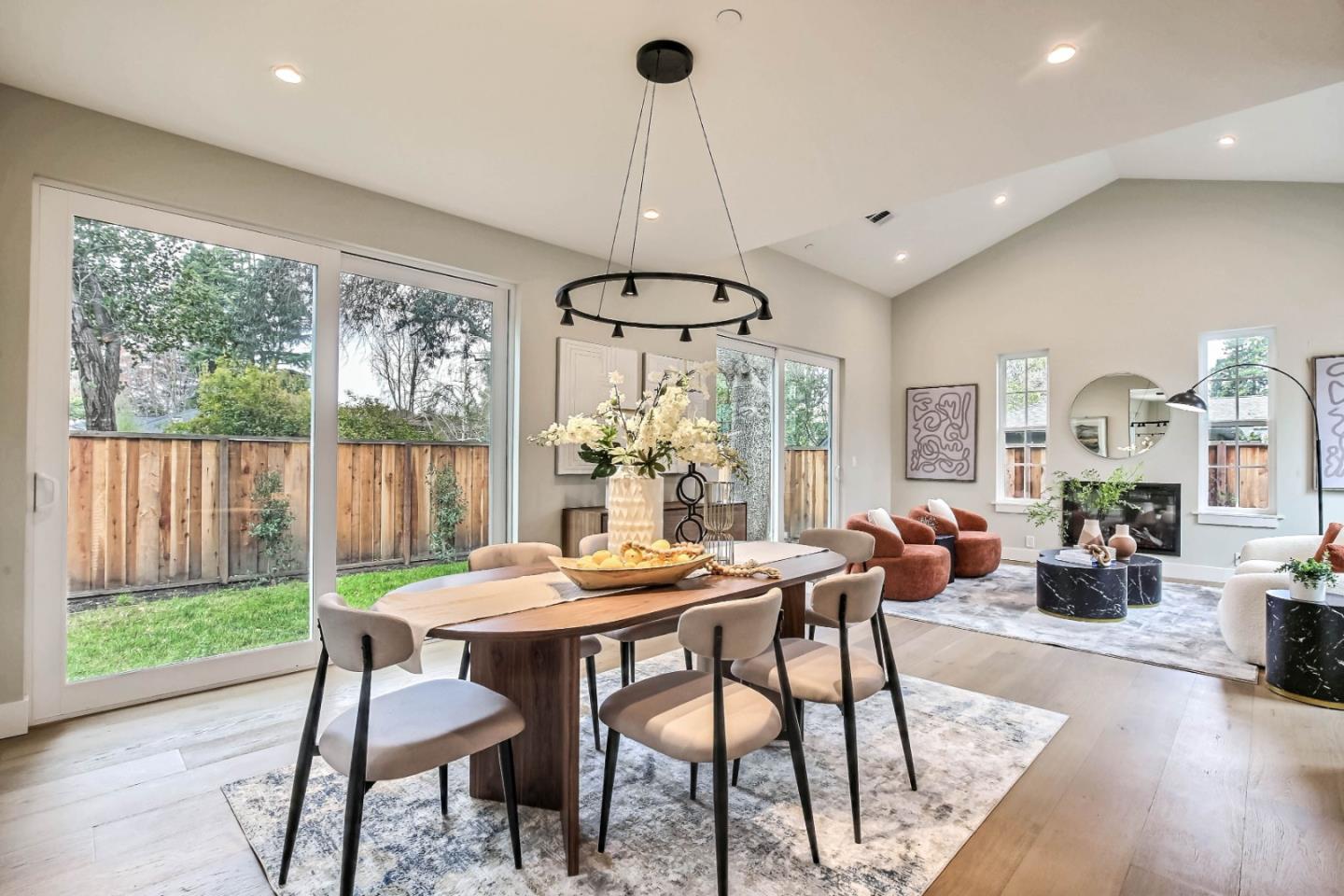 269 Willow Road Menlo Park, CA 94025 - Photo 17 of 26 a view of a dining room with furniture window and wooden floor