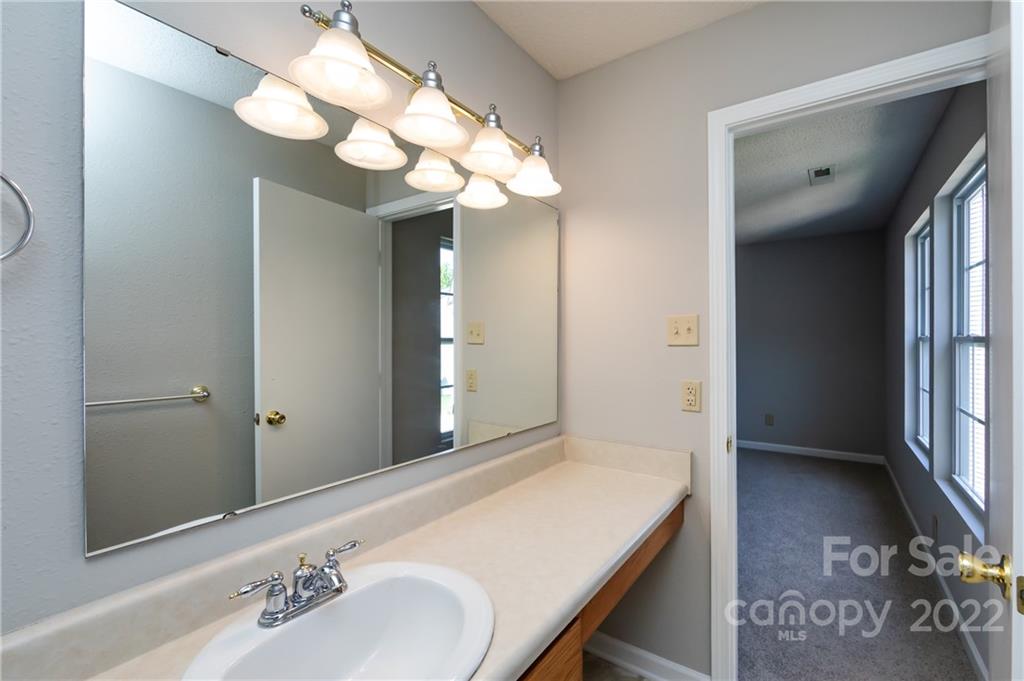 776 Ladino Lane Clover, SC 29710 - Photo 34 of 44 a bathroom with a sink a light fixture and a mirror