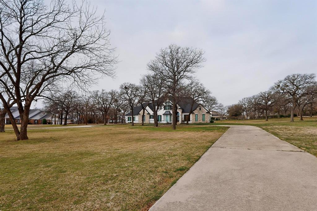 531 East Hickory Ridge Circle Argyle, TX 76226 - Photo 36 of 37 a view of yard with swimming pool and trees