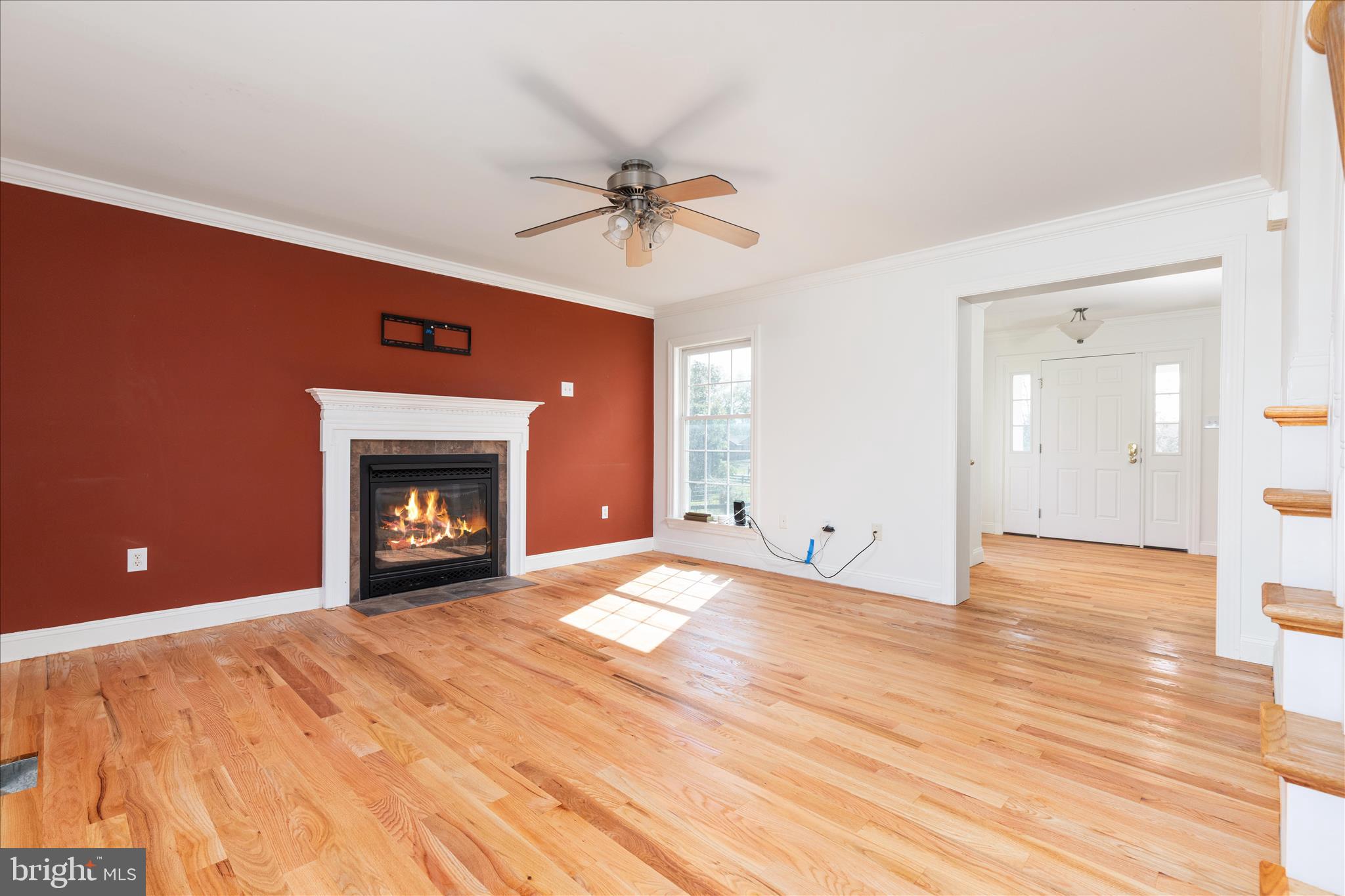 1200 Salem Church Road Stephens City, VA 22655 - Photo 7 of 69 a view of empty room with wooden floor and fan